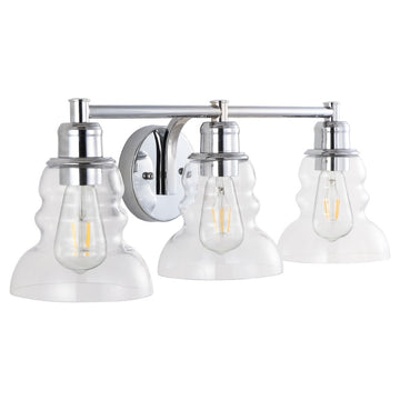 Manhattan Vintage Metal/Glass Industrial Rustic LED Vanity